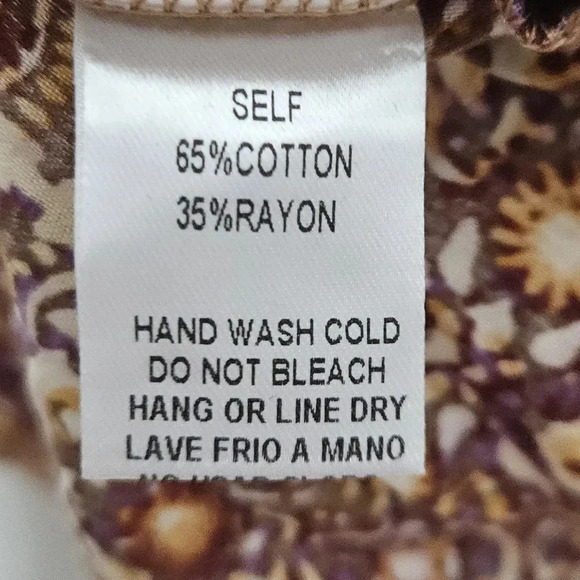 New! Easel Boho Printed Cotton Voile Top 1X - Picture 12 of 15